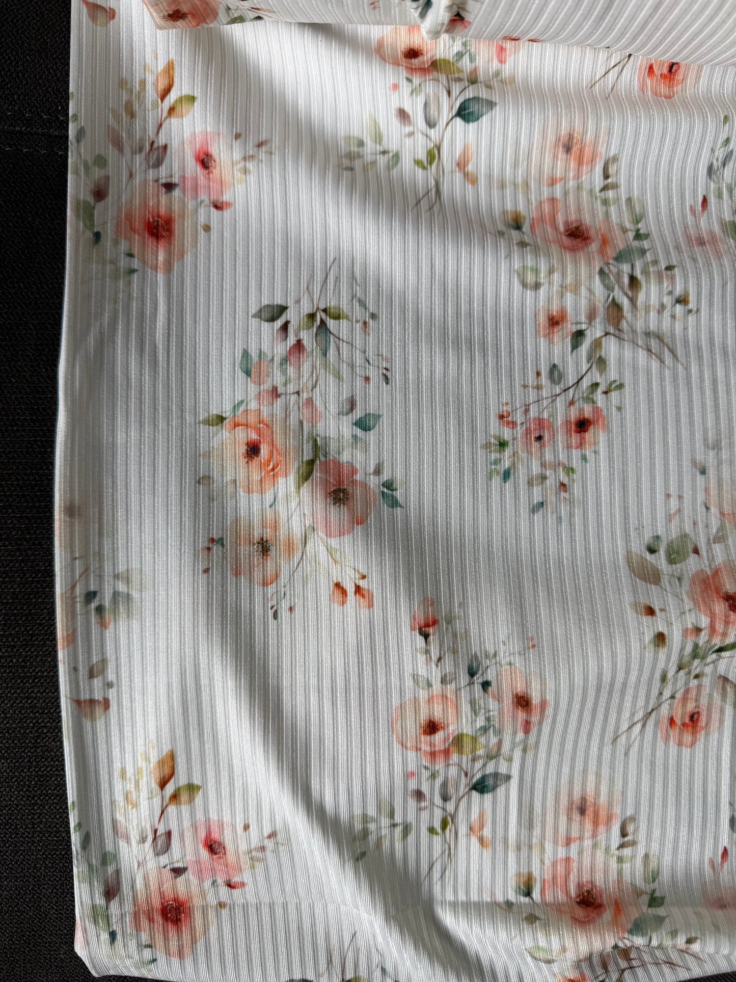 Watercolor Peach Rib Knit