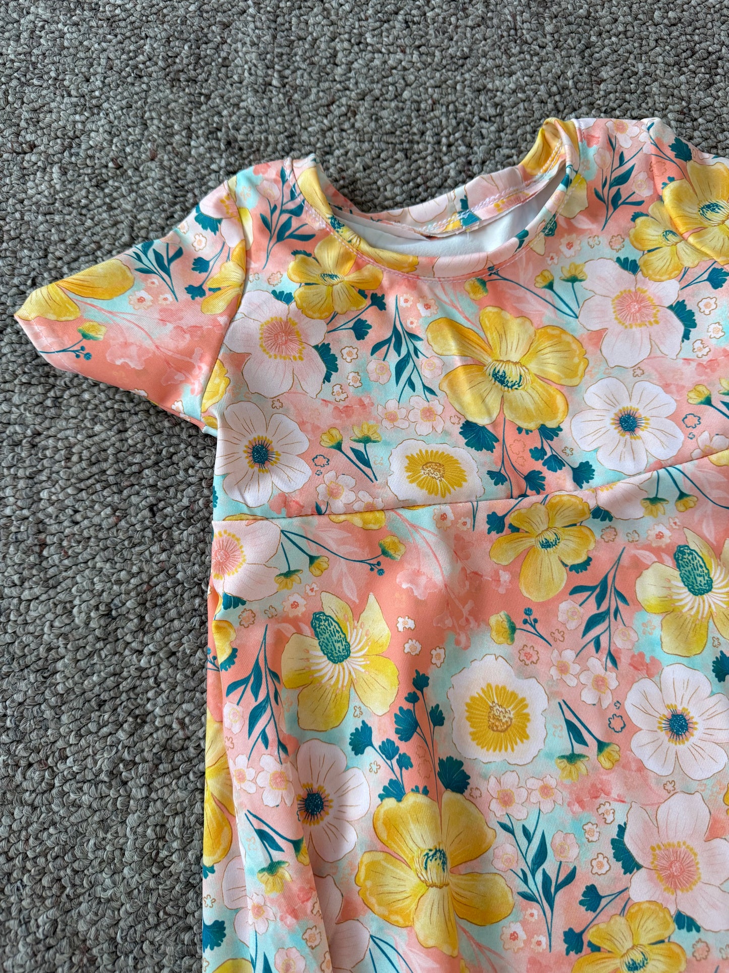 Toddler XL Peach floral