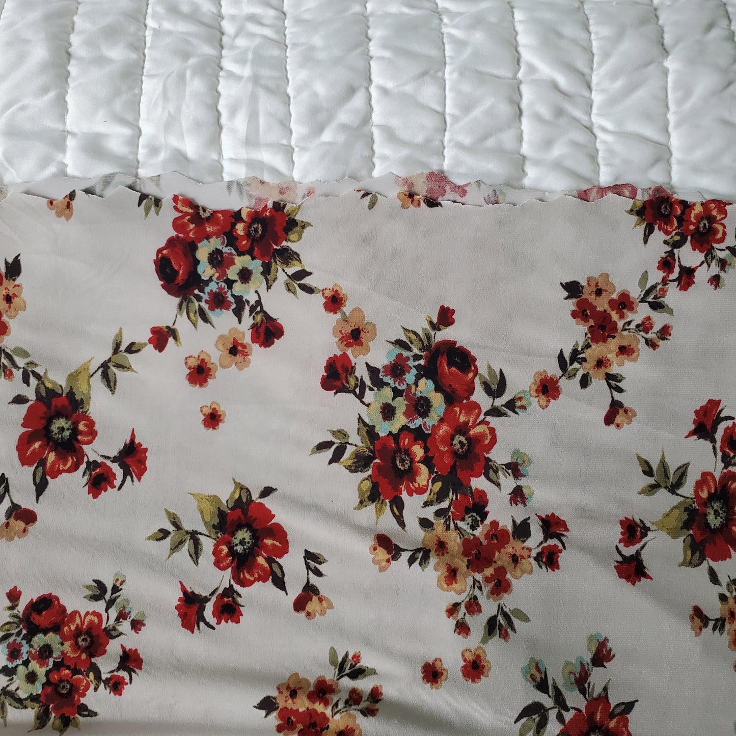Red floral on Cream ITY