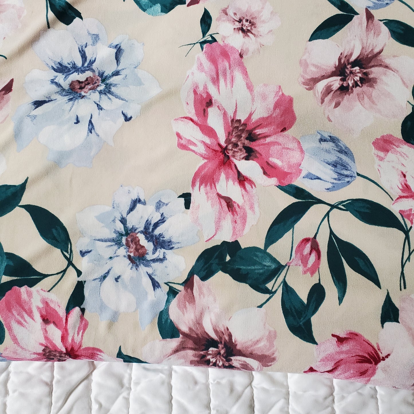 Cream with pink/blue floral ITY