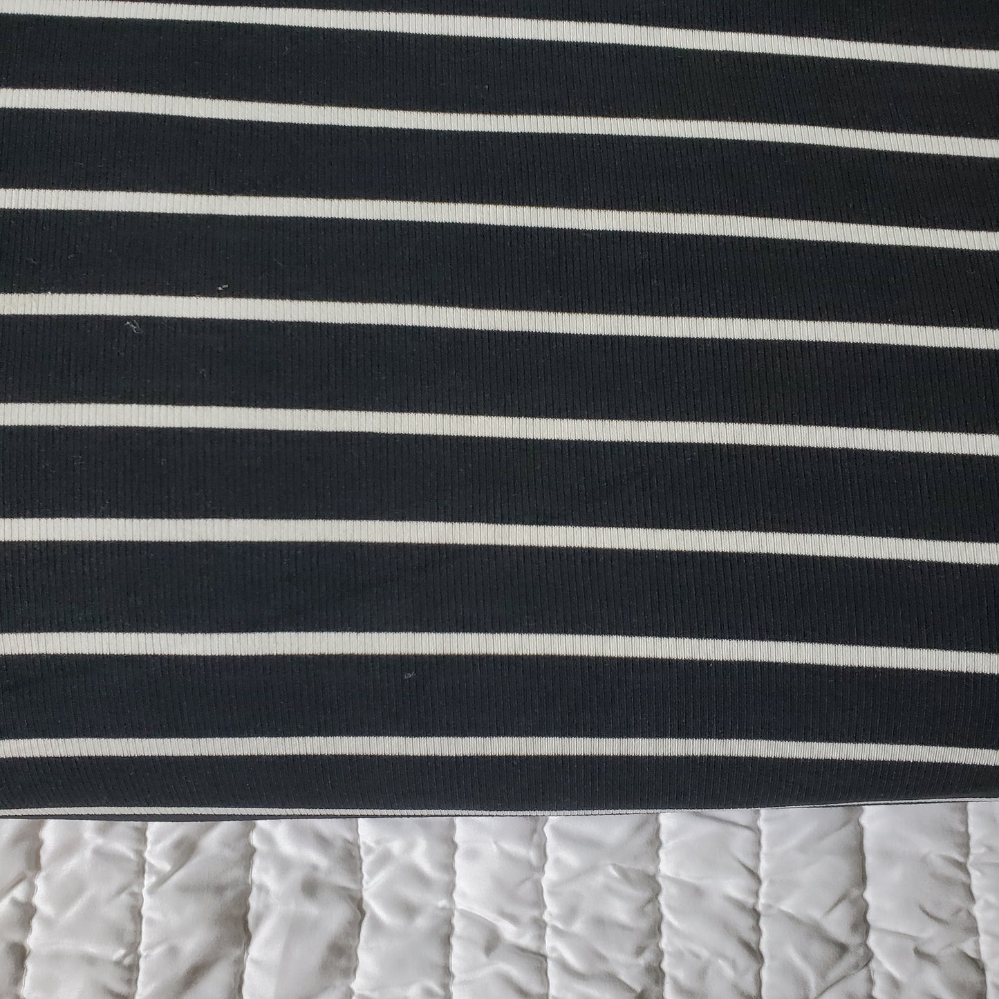 Black and white Stripe Rib Knit