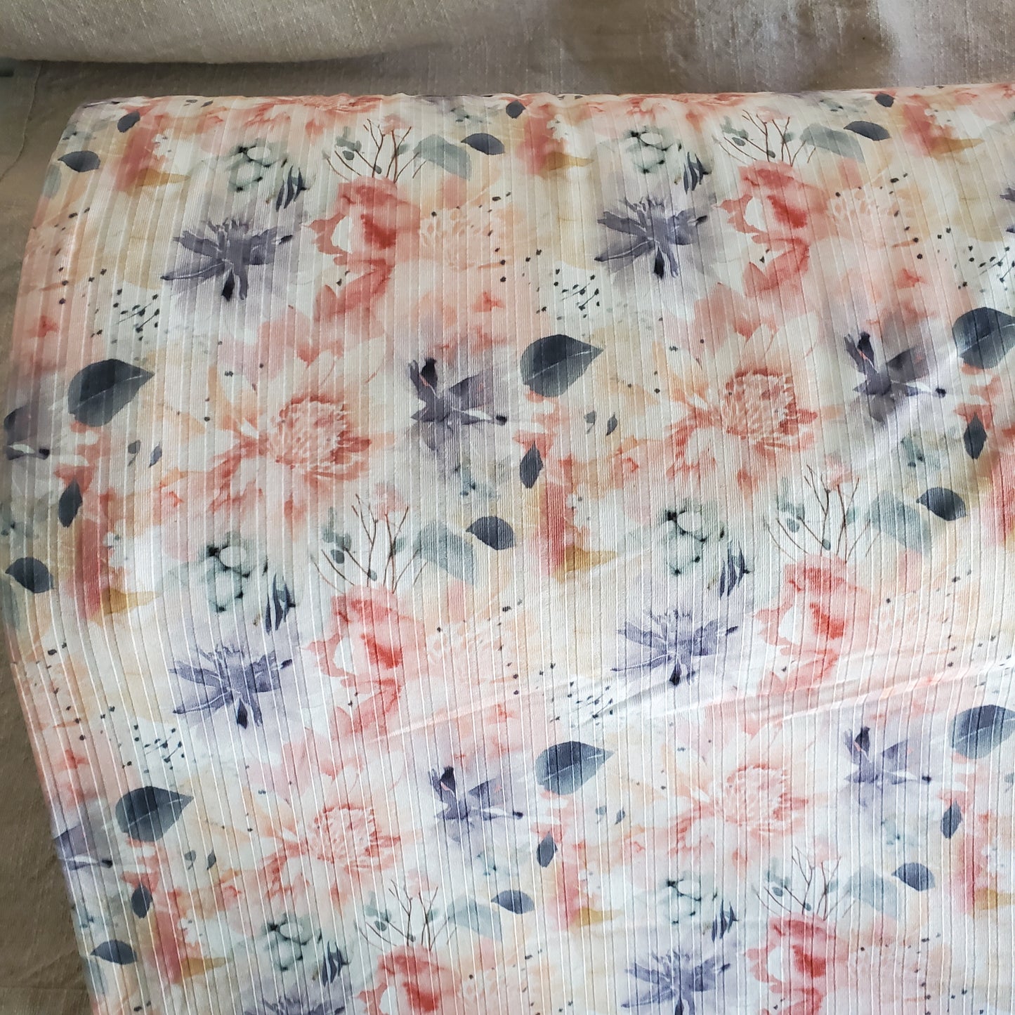 Coral Rib Knit Cotton Feel