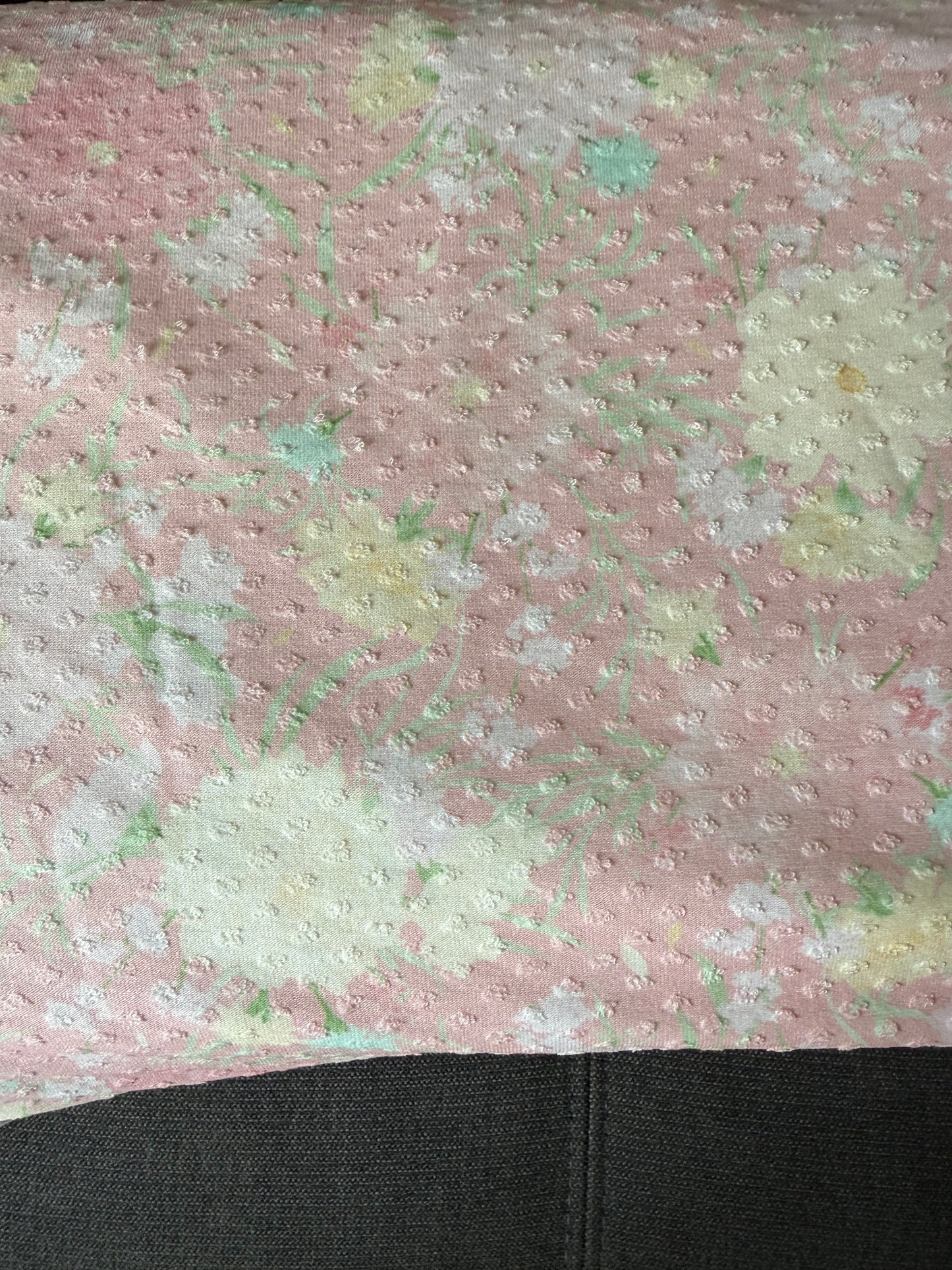 Elizabeth Floral in Spring Pink Swiss Dot
