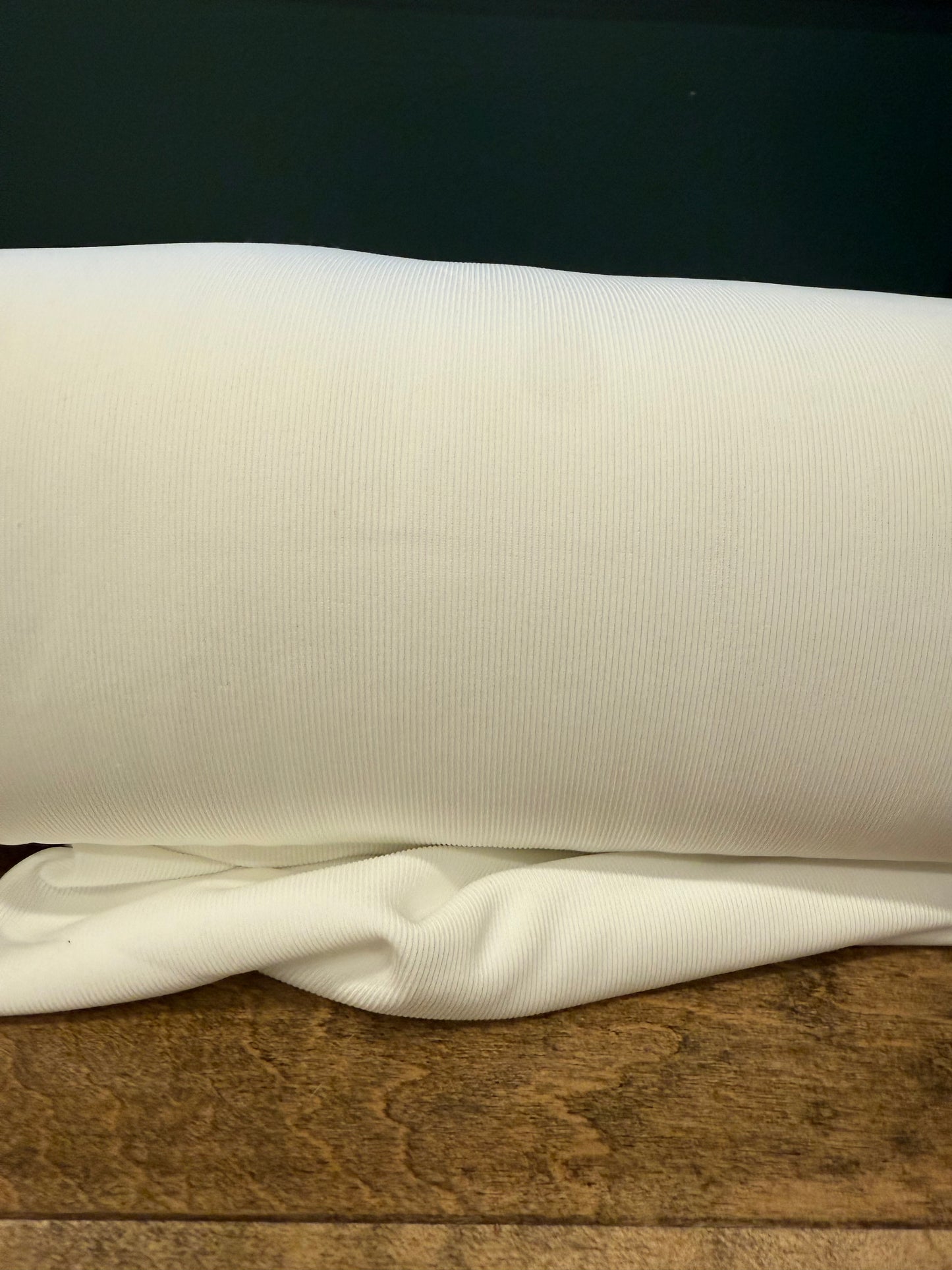 Mini Poly Rib Knit White