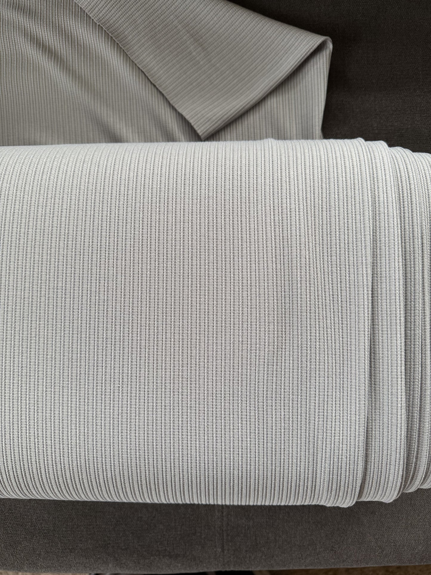 Grey Cord Rib Knit
