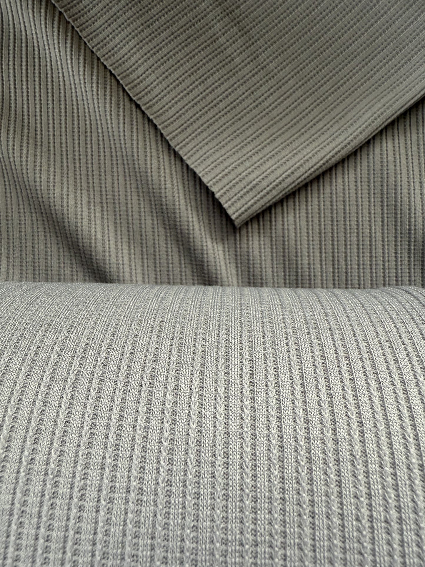 Grey Cord Rib Knit