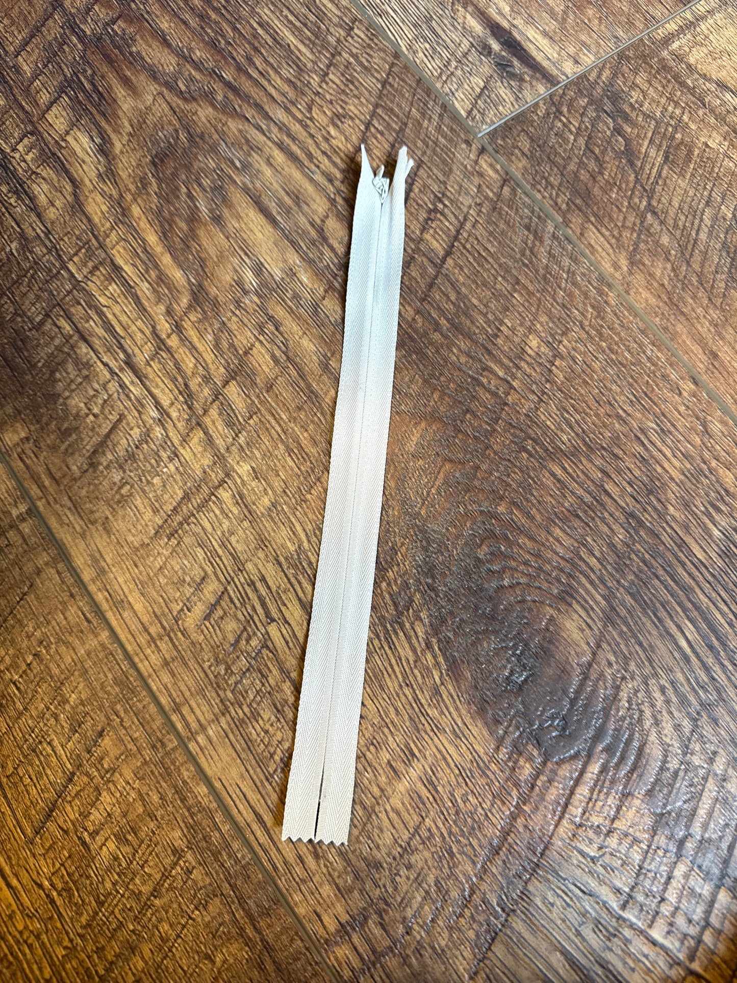 Tan invisible 9” zipper
