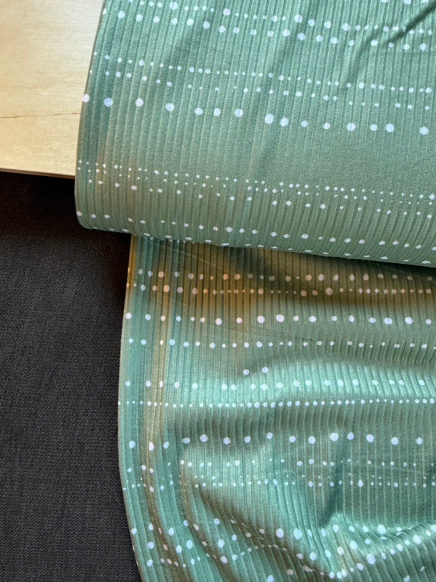 Sage Rib Knit Dots