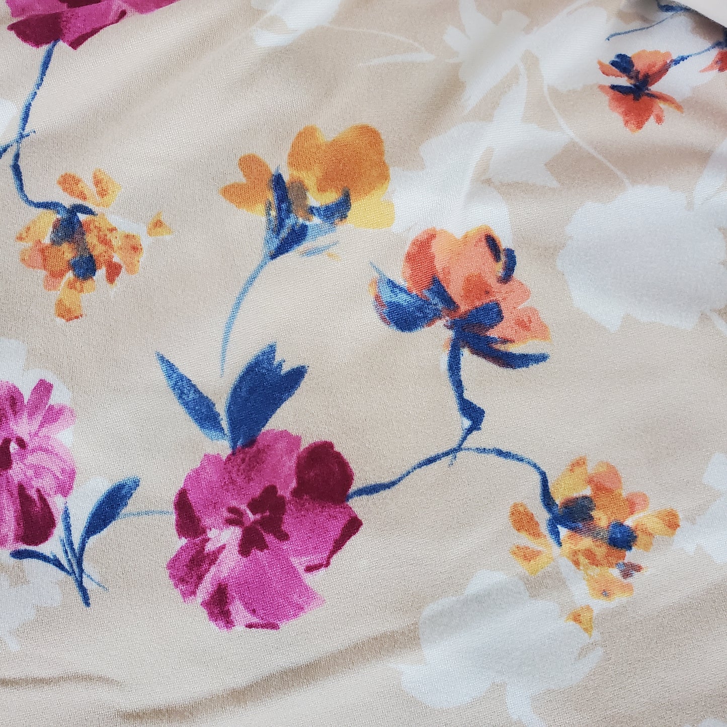 Floral/Sand on Brushed DTY