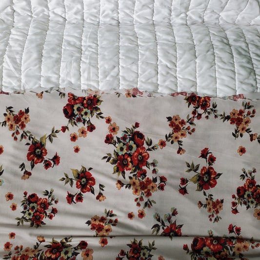 Red floral on Cream ITY