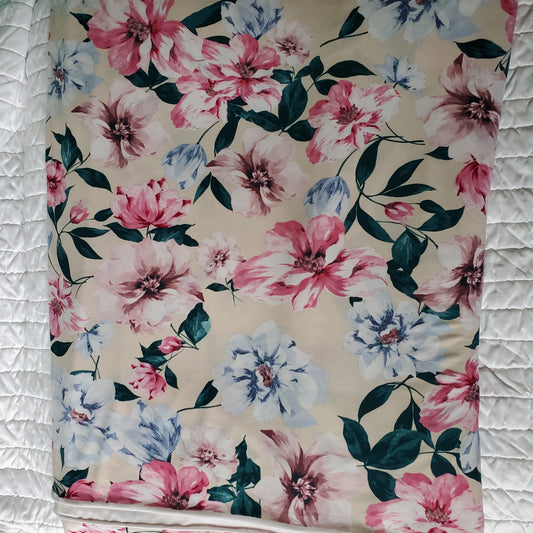 Cream with pink/blue floral ITY