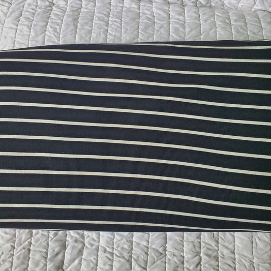 Black and white Stripe Rib Knit