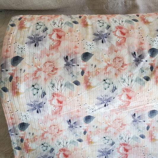 Coral  Rib Knit Cotton Feel