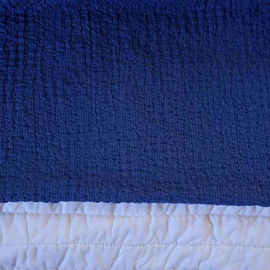 Indigo Waffle Crepe Knit