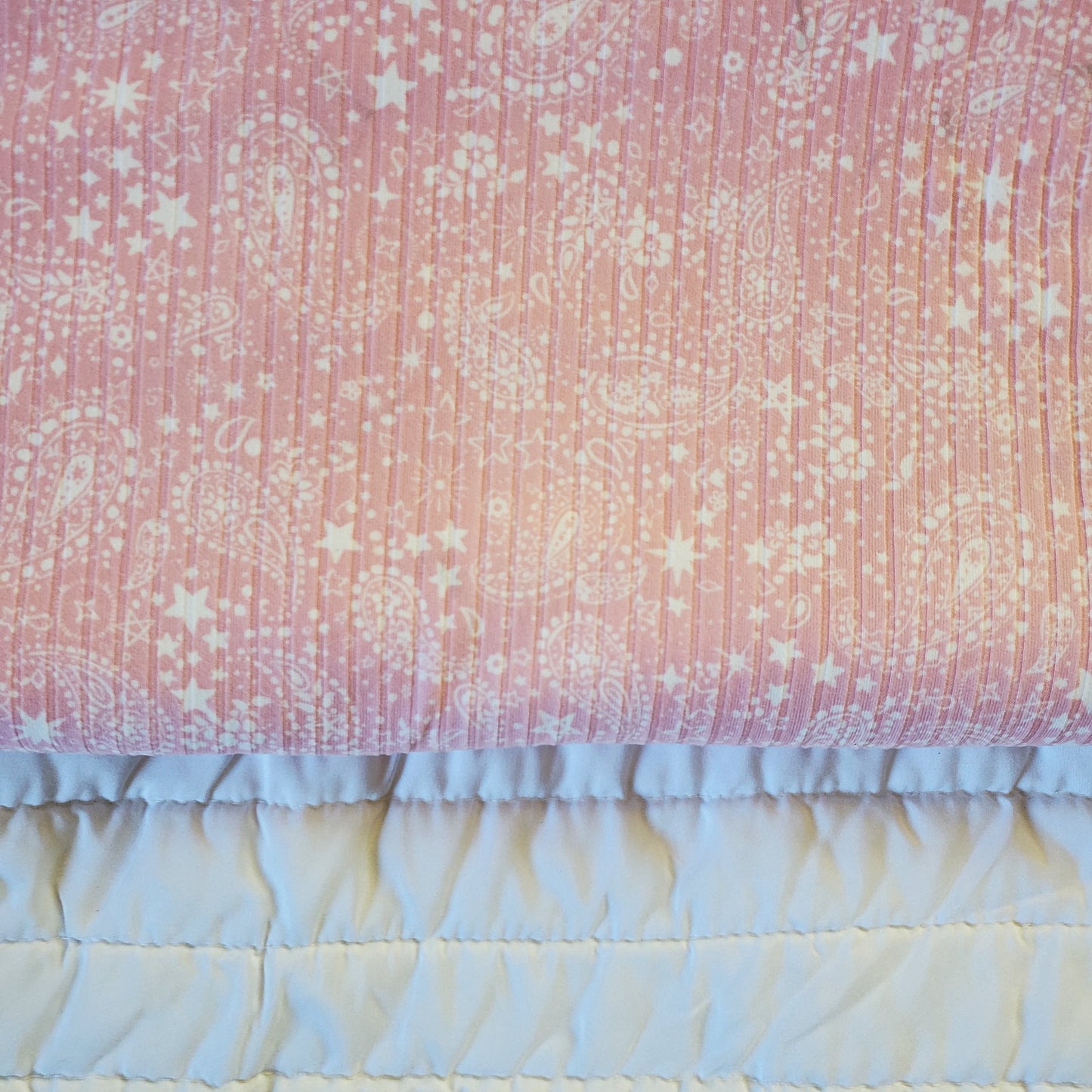 Light Pink Paisley Rib Knit