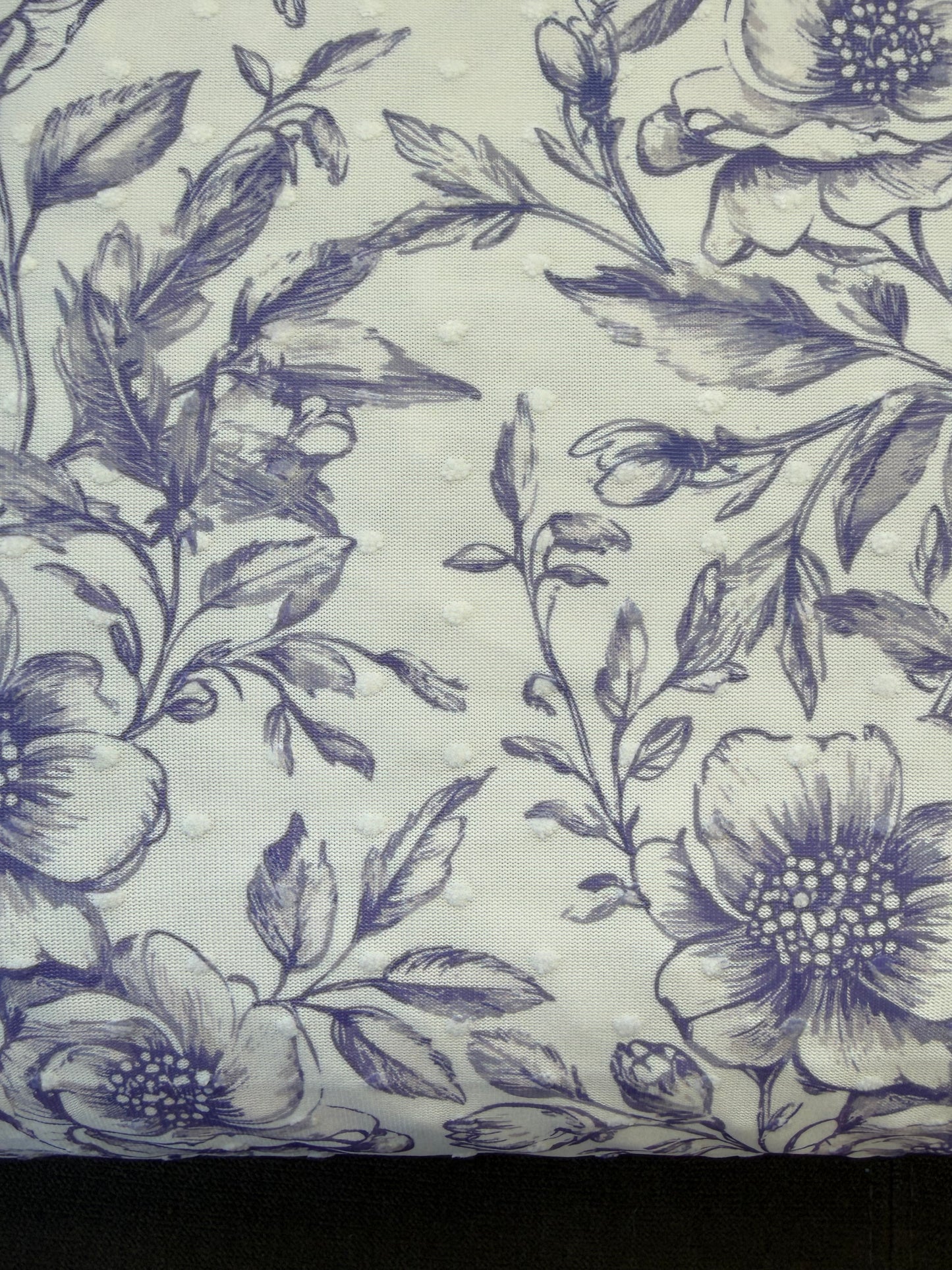 Timeless Toile Blue/violet Swiss Dot