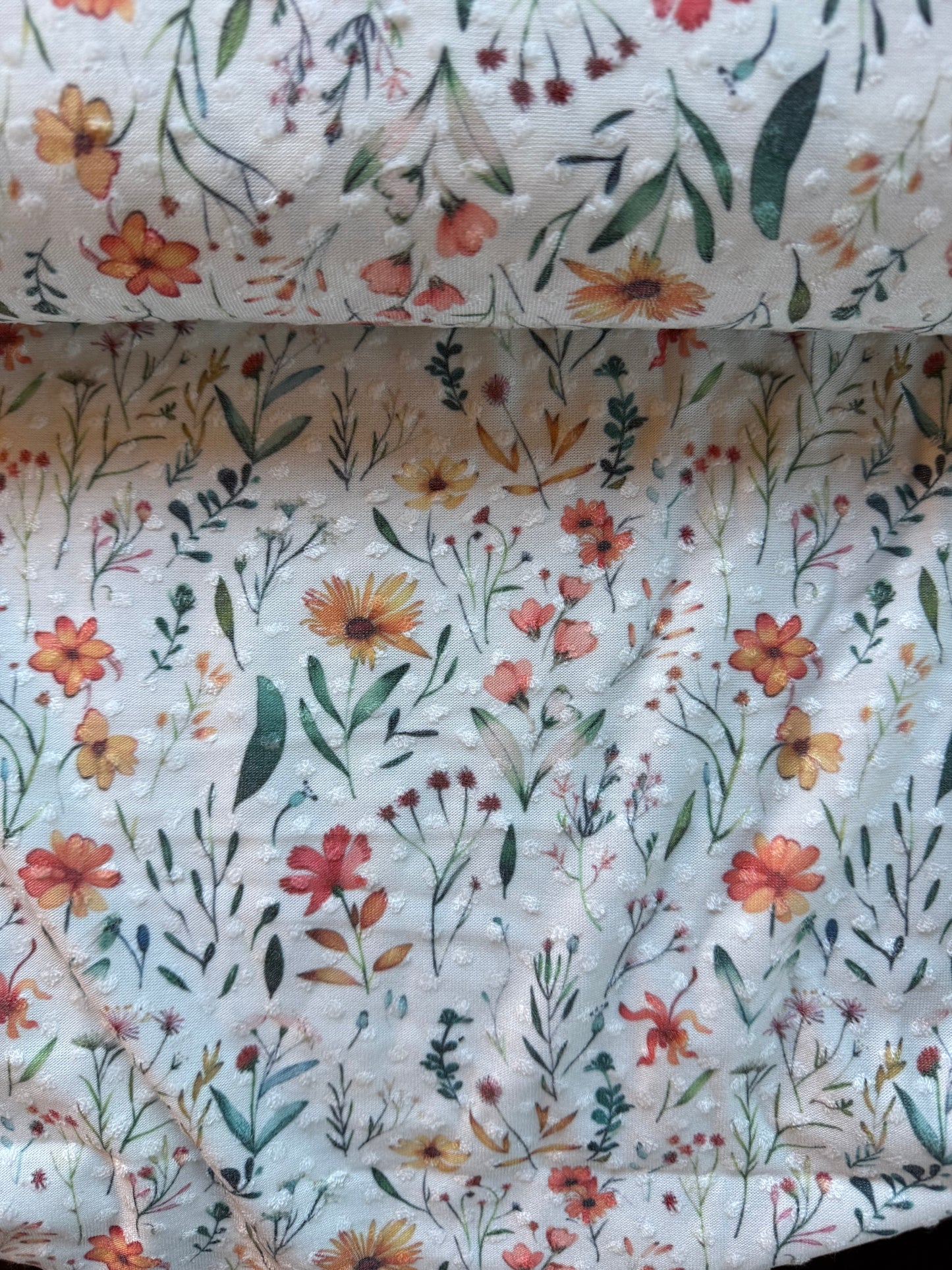 Wildflower Swiss dot knit
