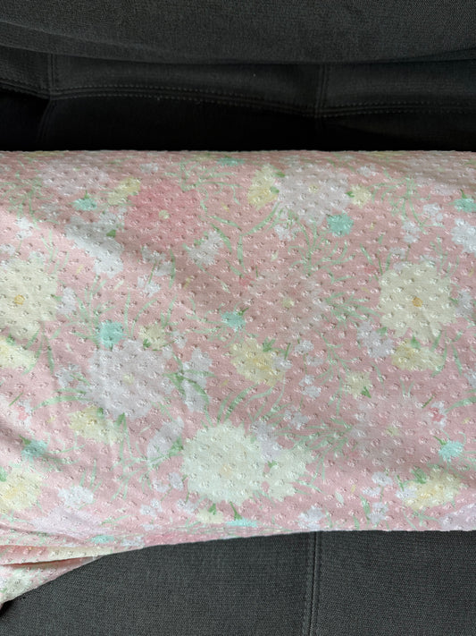Elizabeth Floral in Spring Pink Swiss Dot