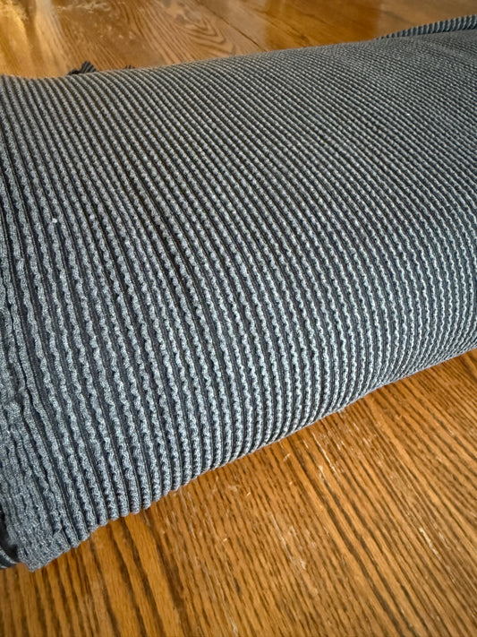Charcoal Jacquard Rib Knit