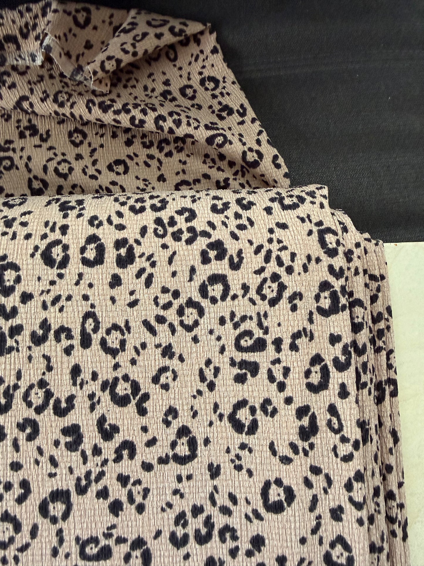 Cheeta poly spandex Ripple jersey Knit