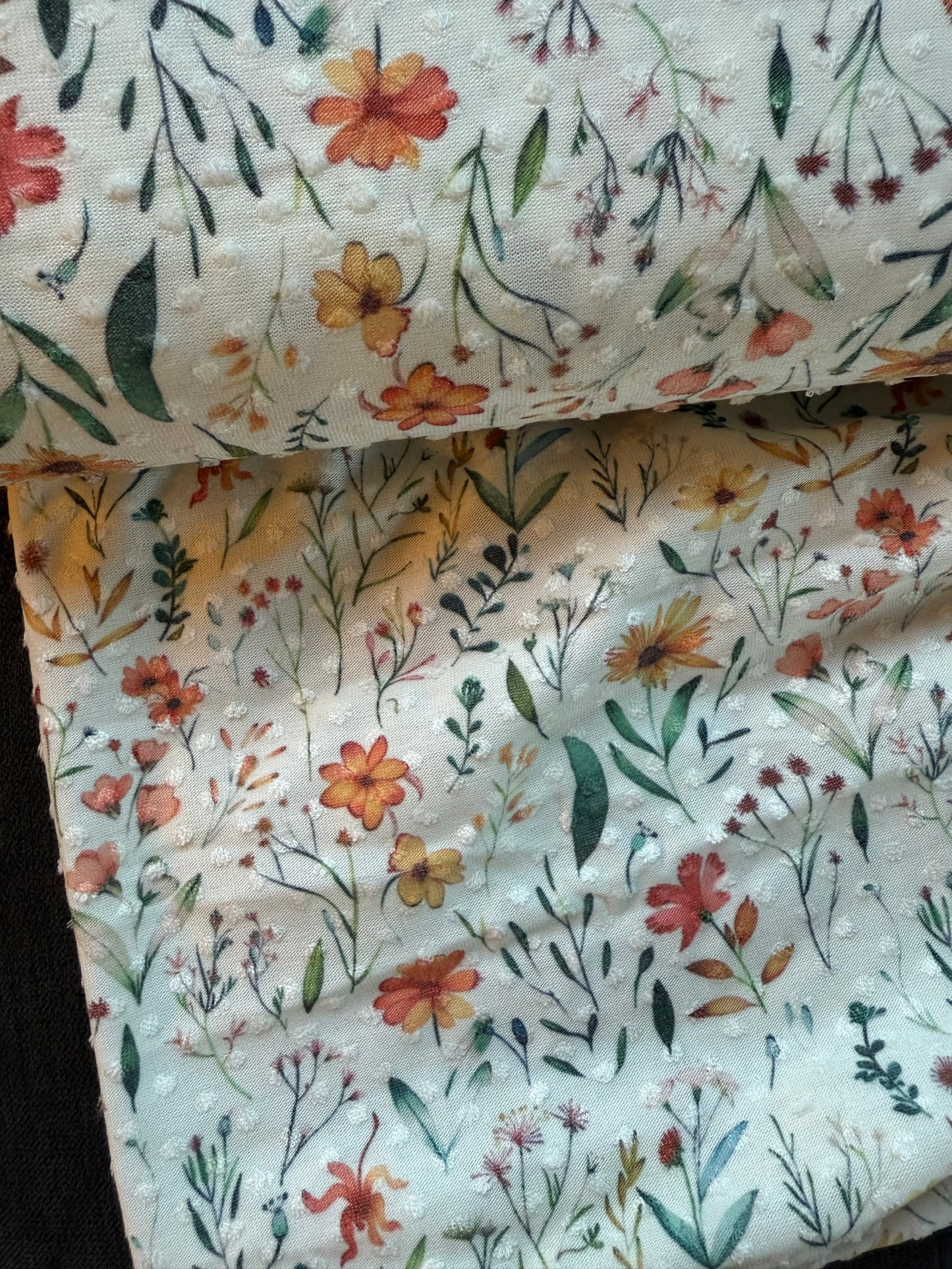 Wildflower Swiss dot knit