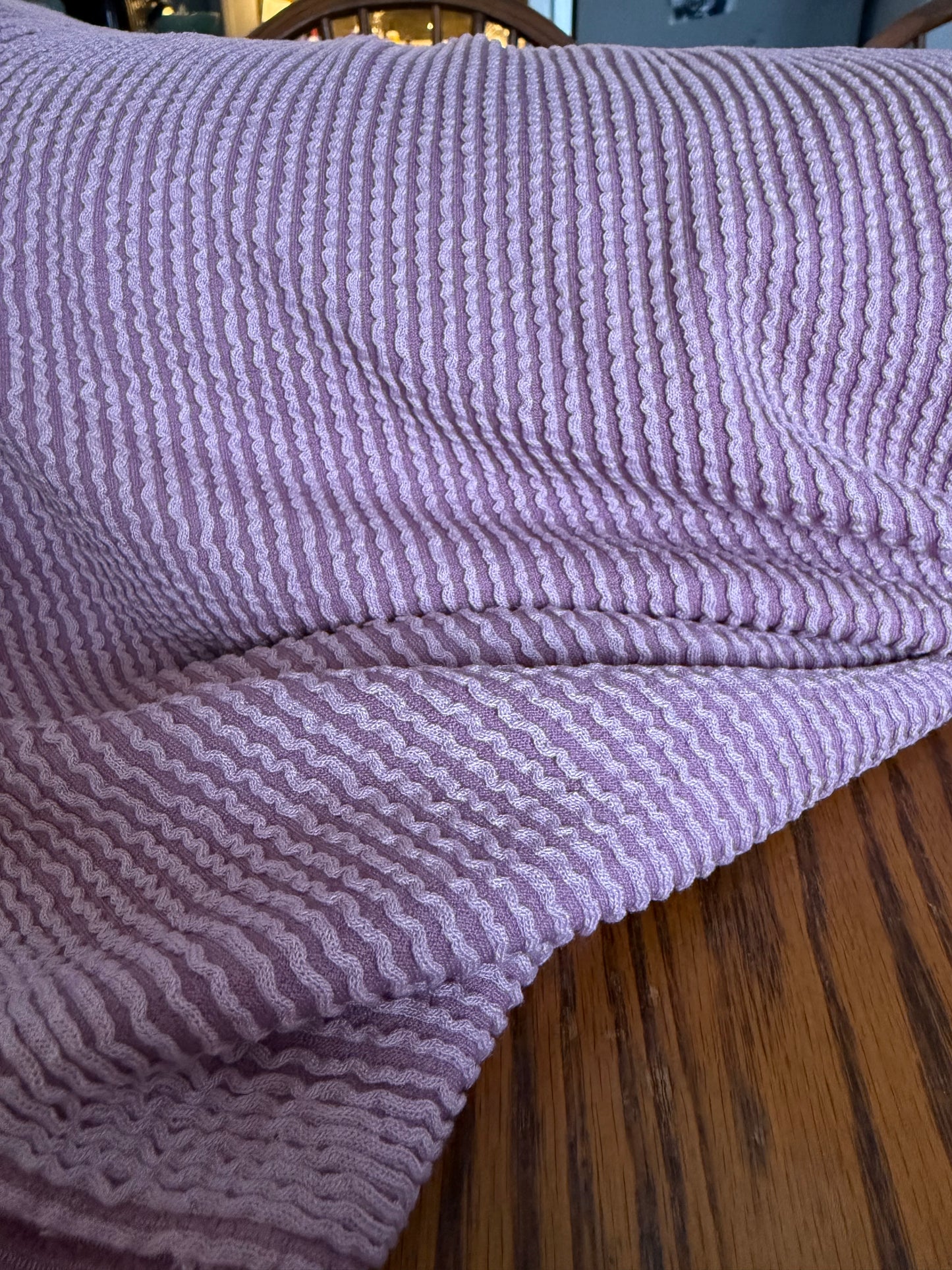Dusty Mauve Jacquard Rib Knit