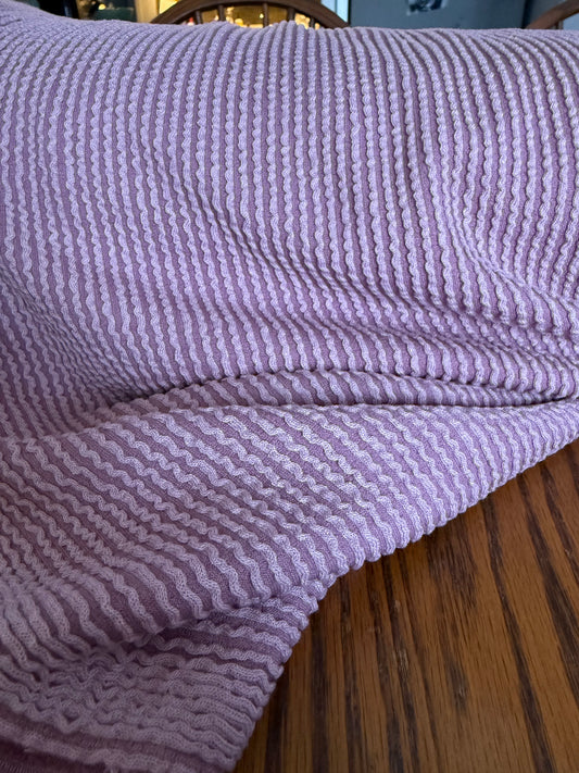 Dusty Mauve Jacquard Rib Knit
