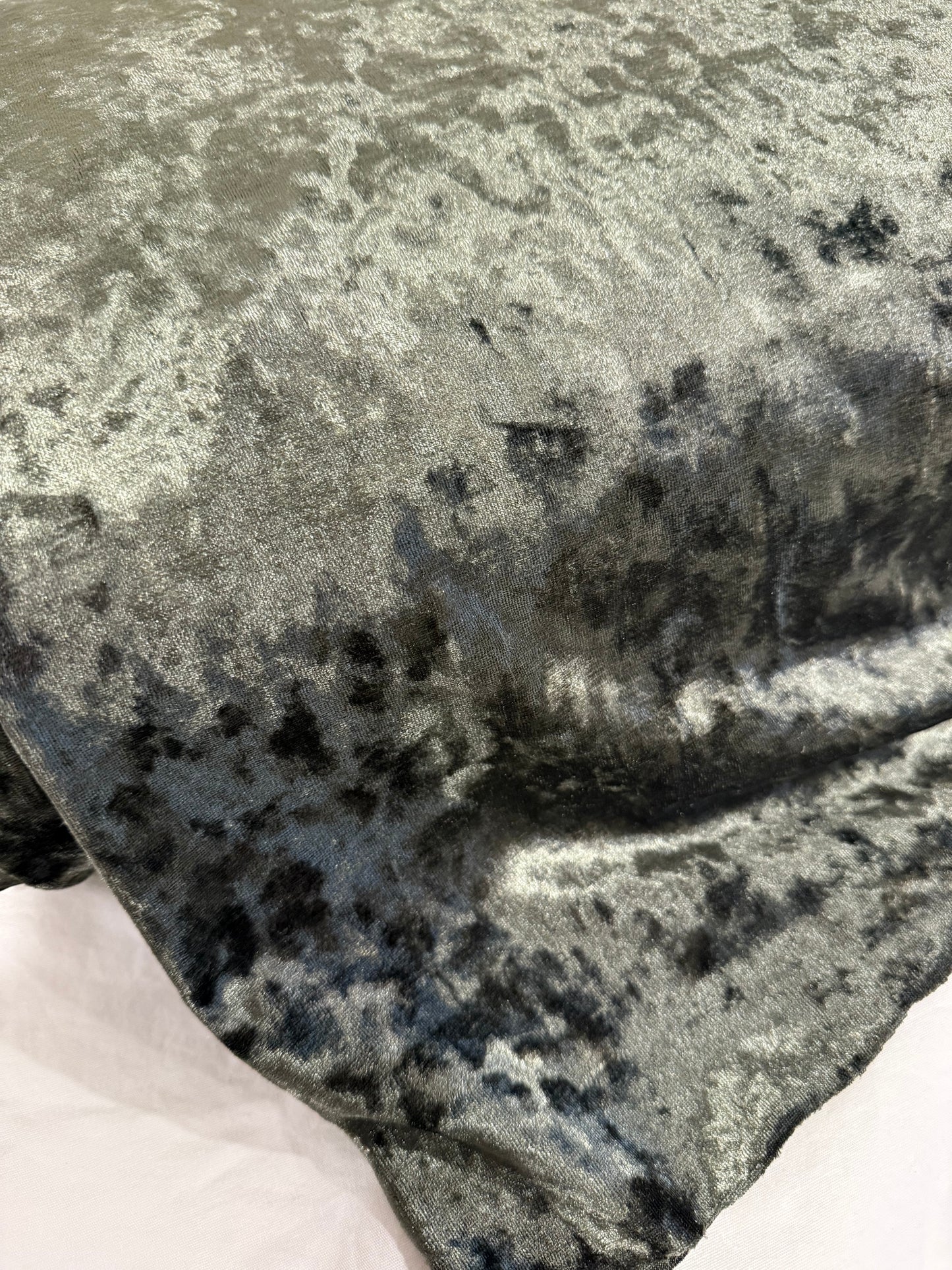 Evergreen crushed velvet