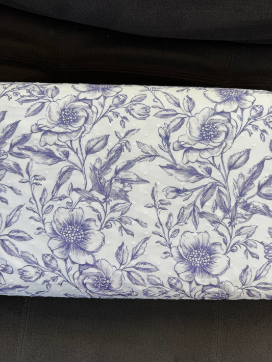 Timeless Toile Blue/violet Swiss Dot