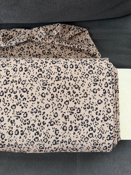 Cheeta poly spandex Ripple jersey Knit