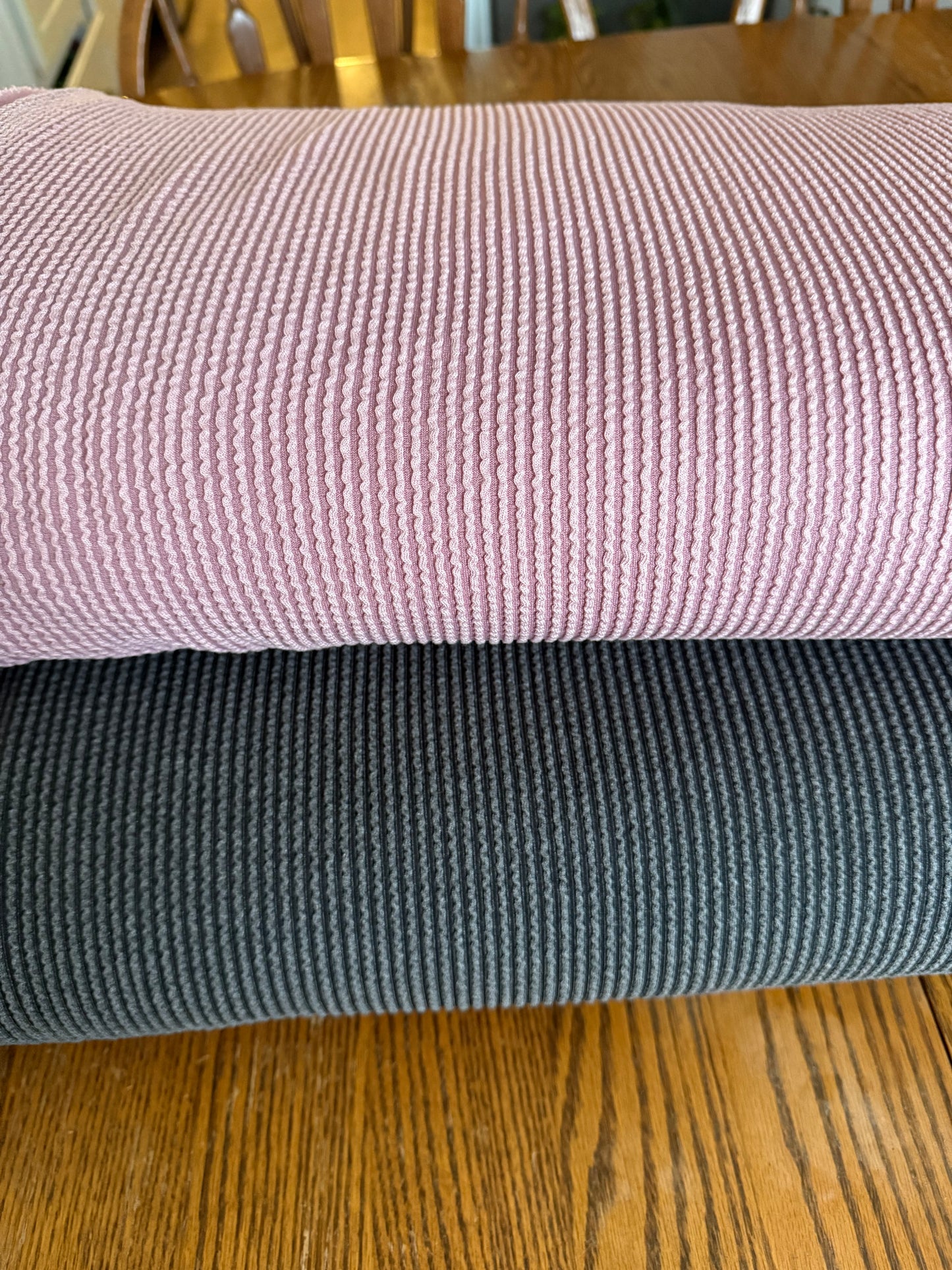 Charcoal Jacquard Rib Knit