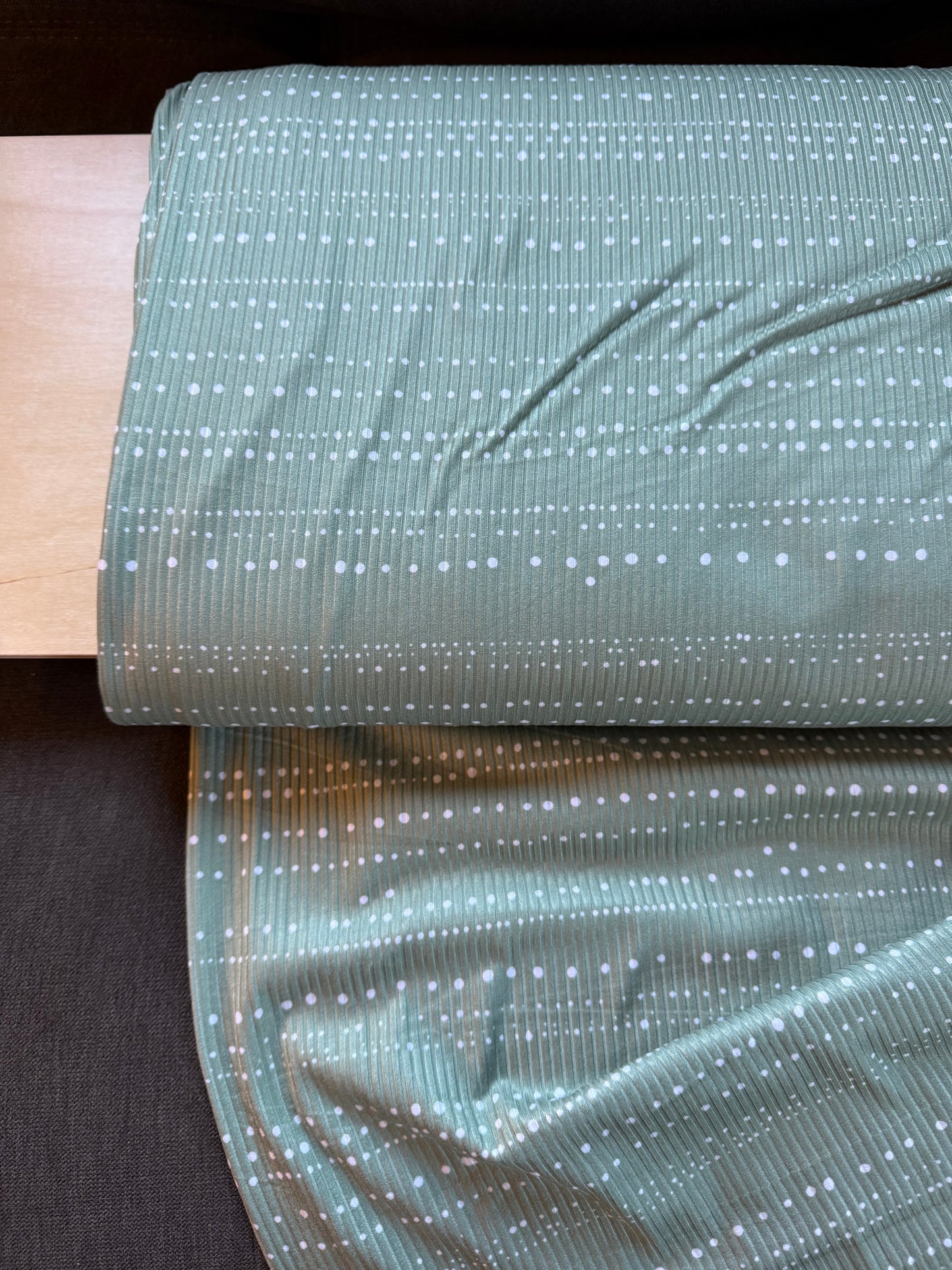 Sage Rib Knit Dots