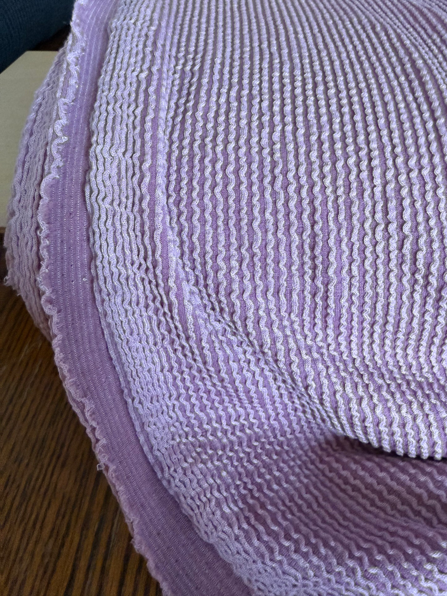 Dusty Mauve Jacquard Rib Knit