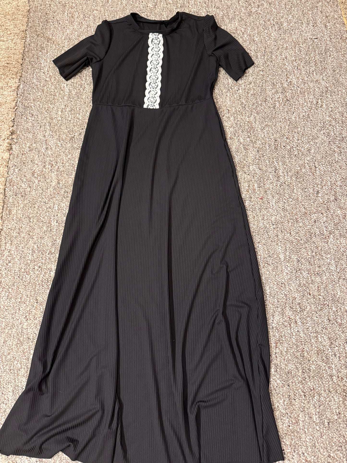 Girls 10 Black Poly Rib