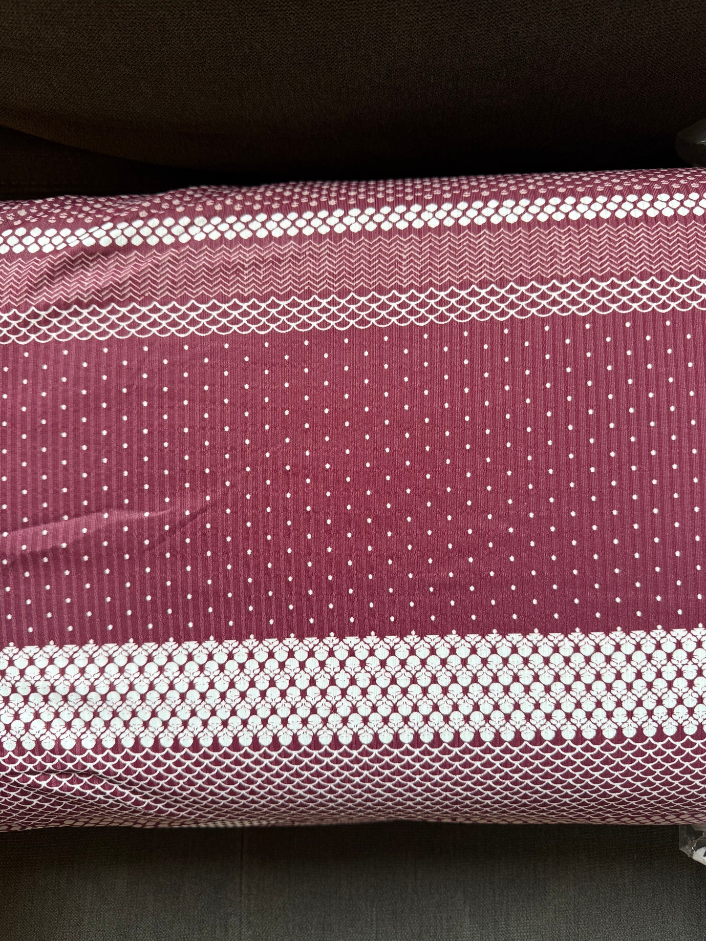 Bohemian Stripes in burgundy Poly rib