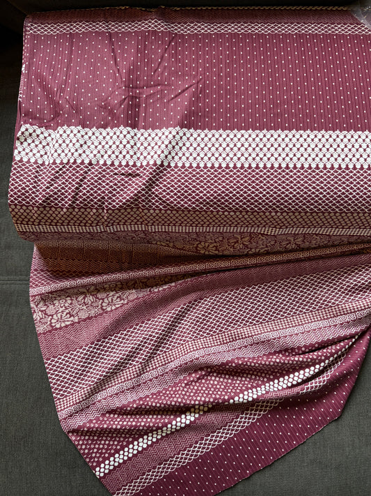 Bohemian Stripes in burgundy Poly rib
