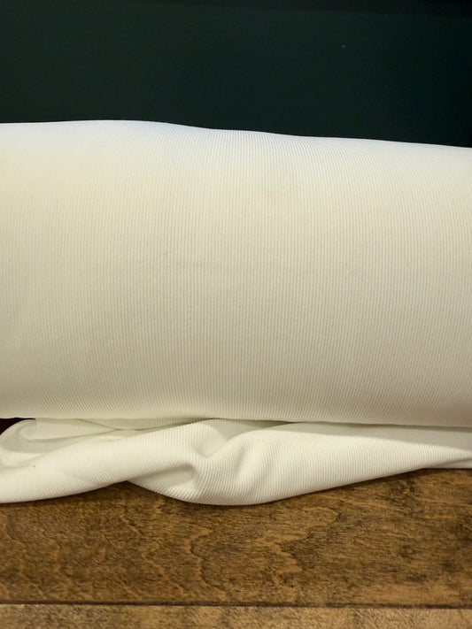 Mini Poly Rib Knit White
