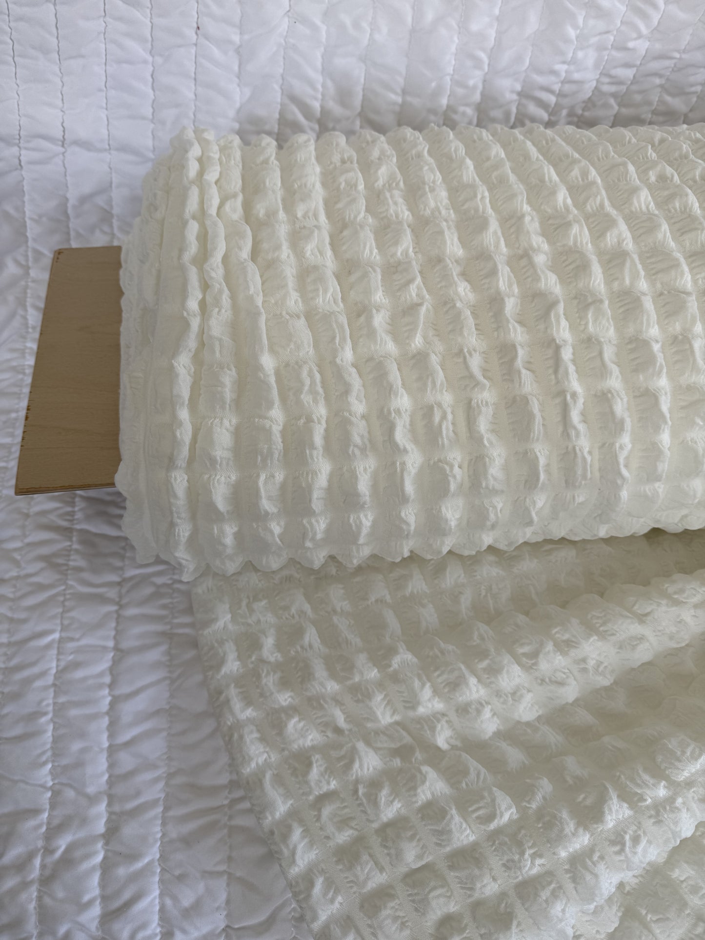 White Popcorn Knit
