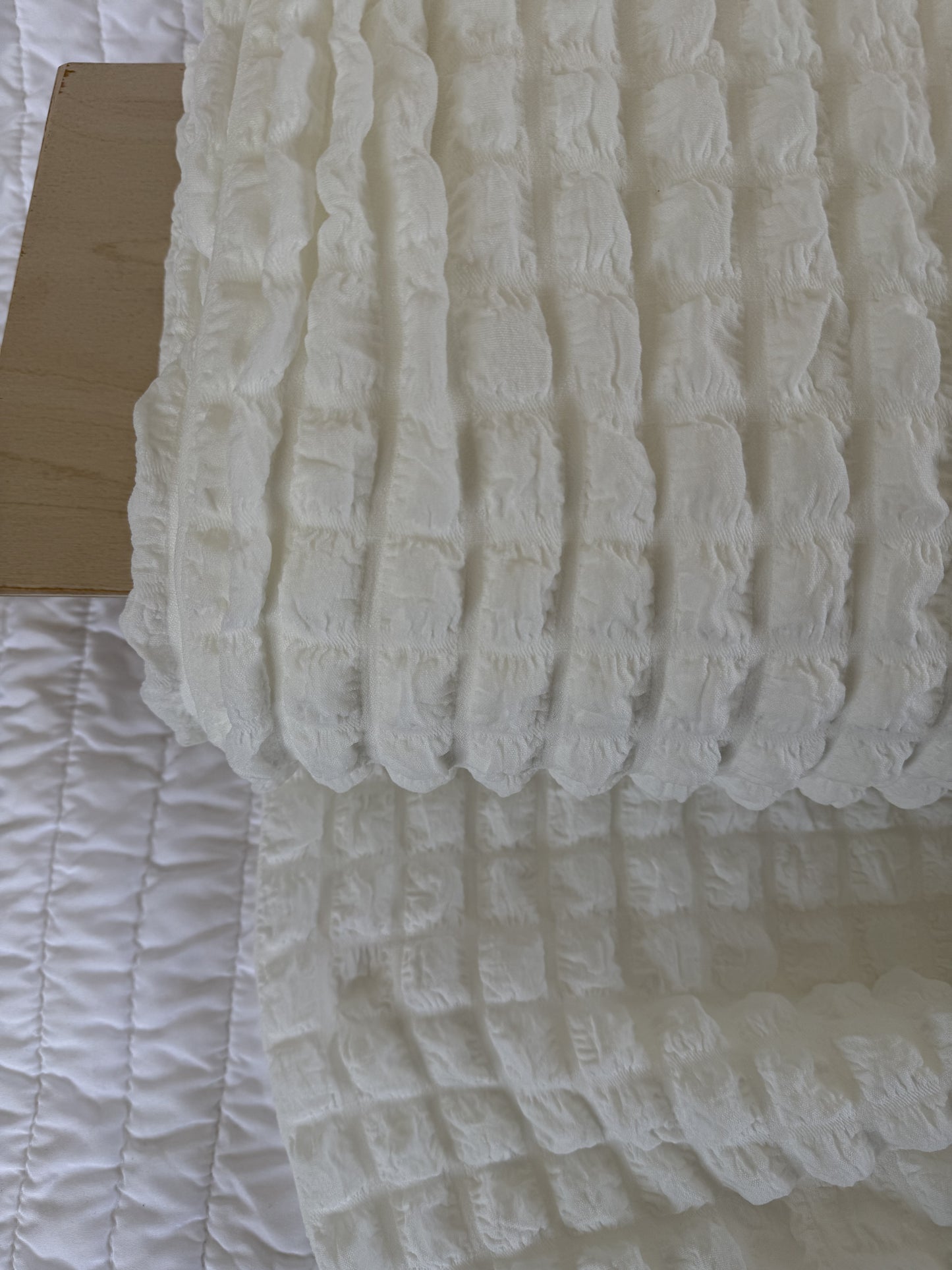 White Popcorn Knit
