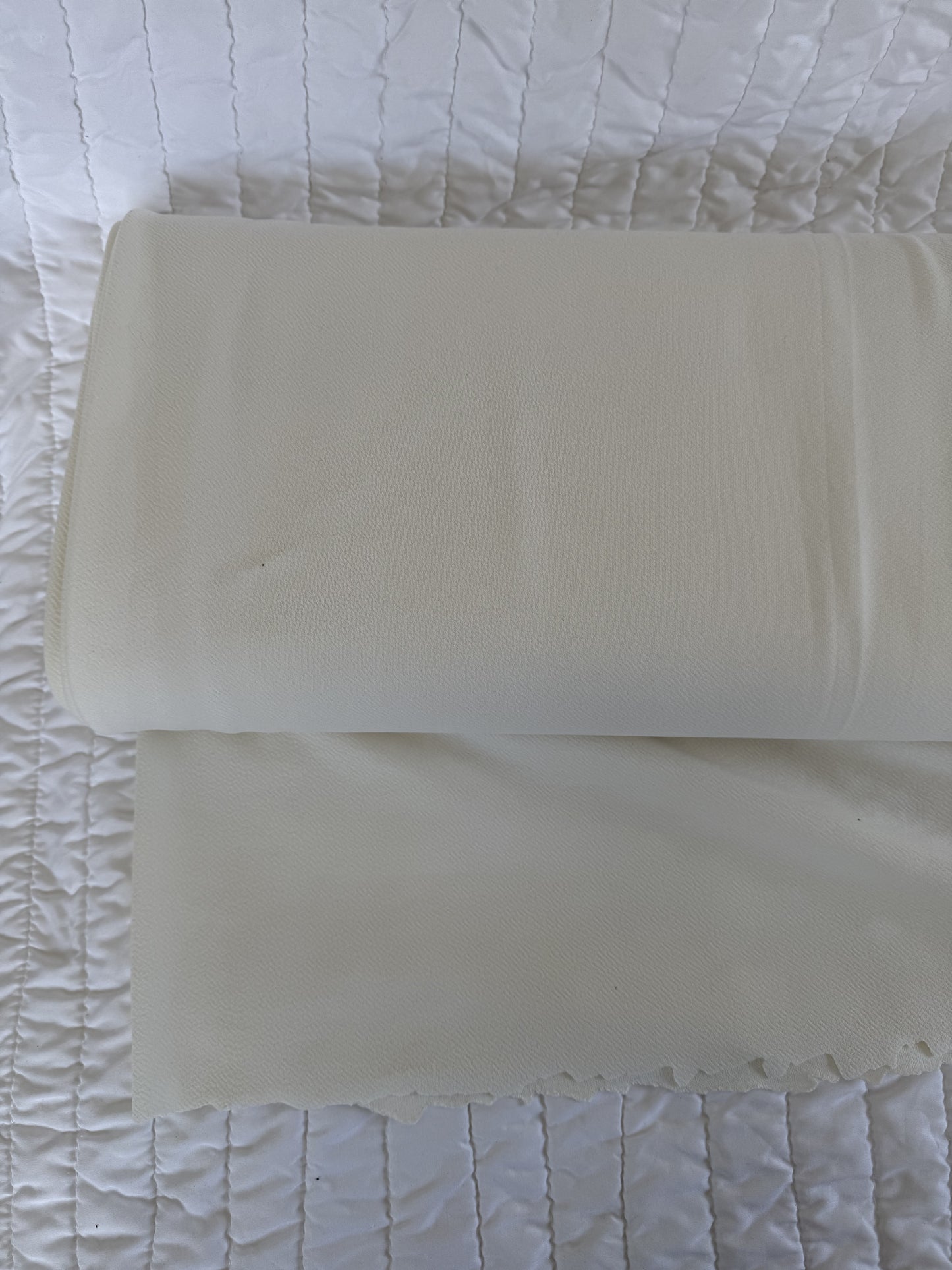 Off White Crepe Knit
