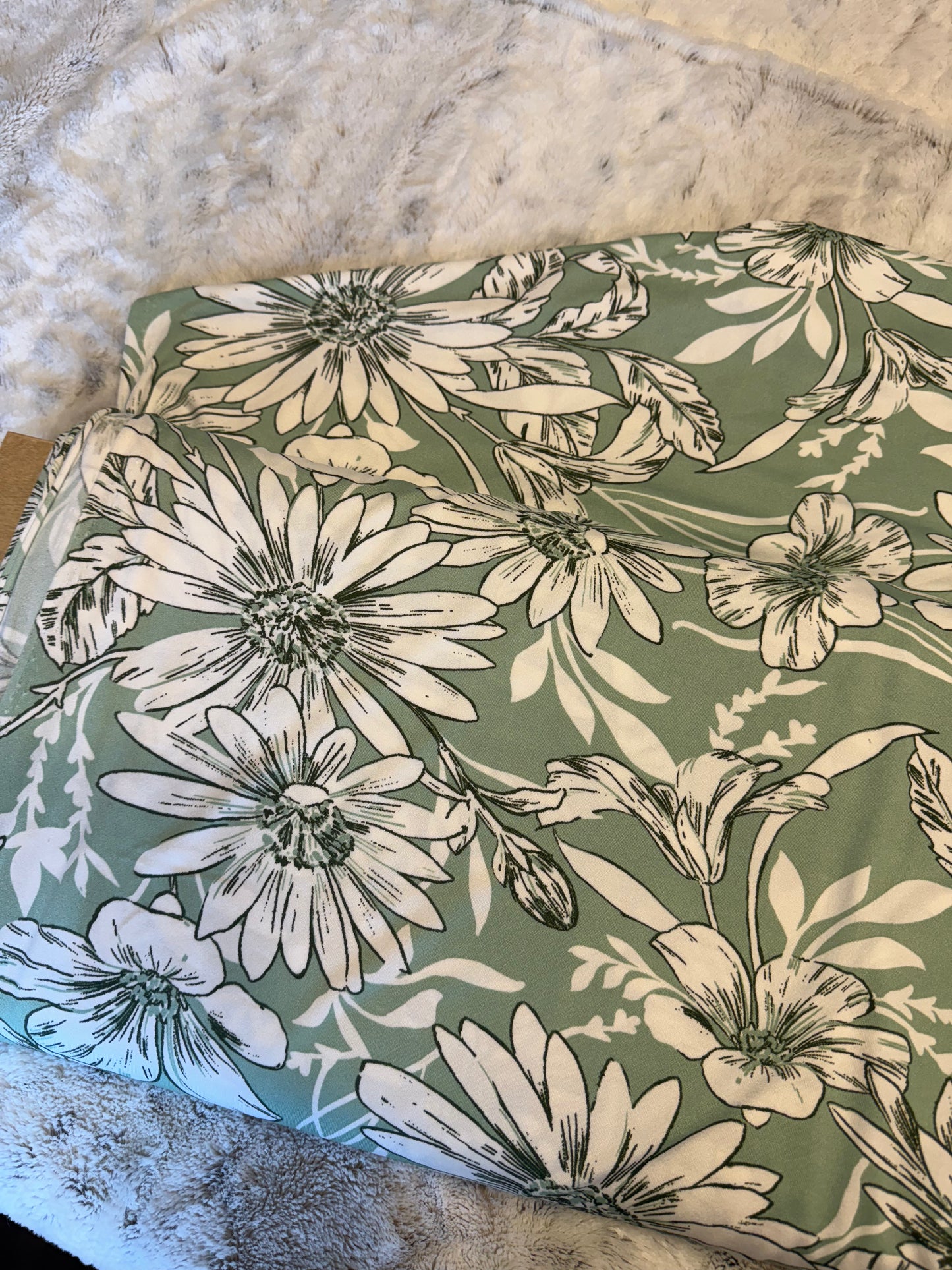 Mint Large Floral DTY