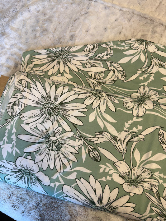 Mint Large Floral DTY