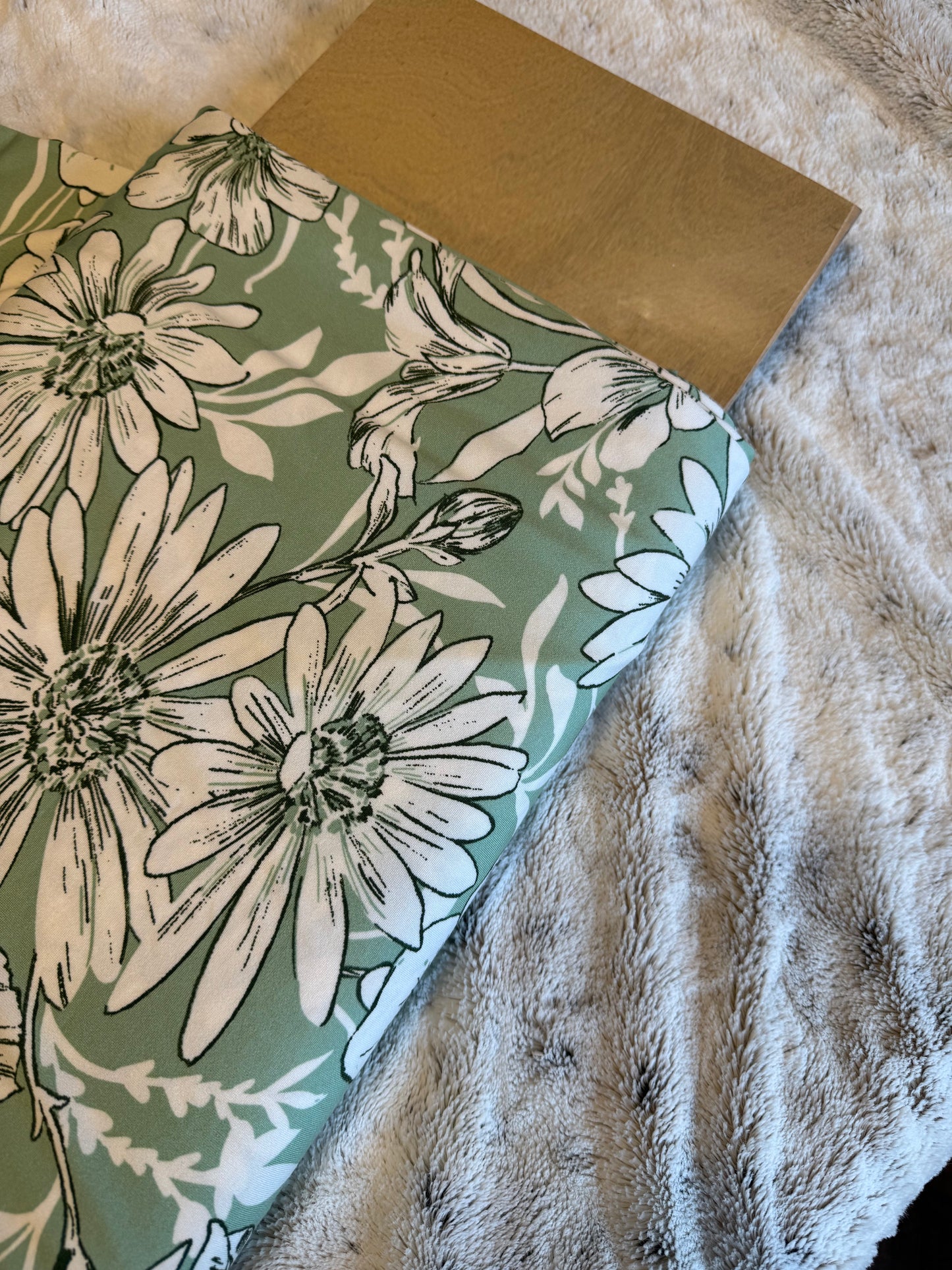 Mint Large Floral DTY