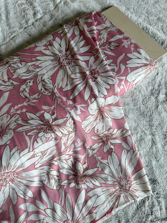 Pink Large Floral DTY