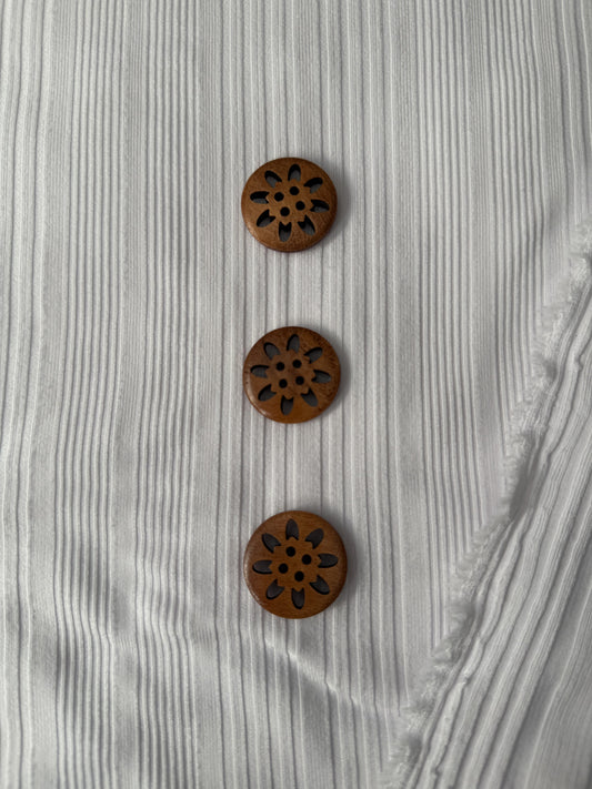 Floral Wooden Buttons
