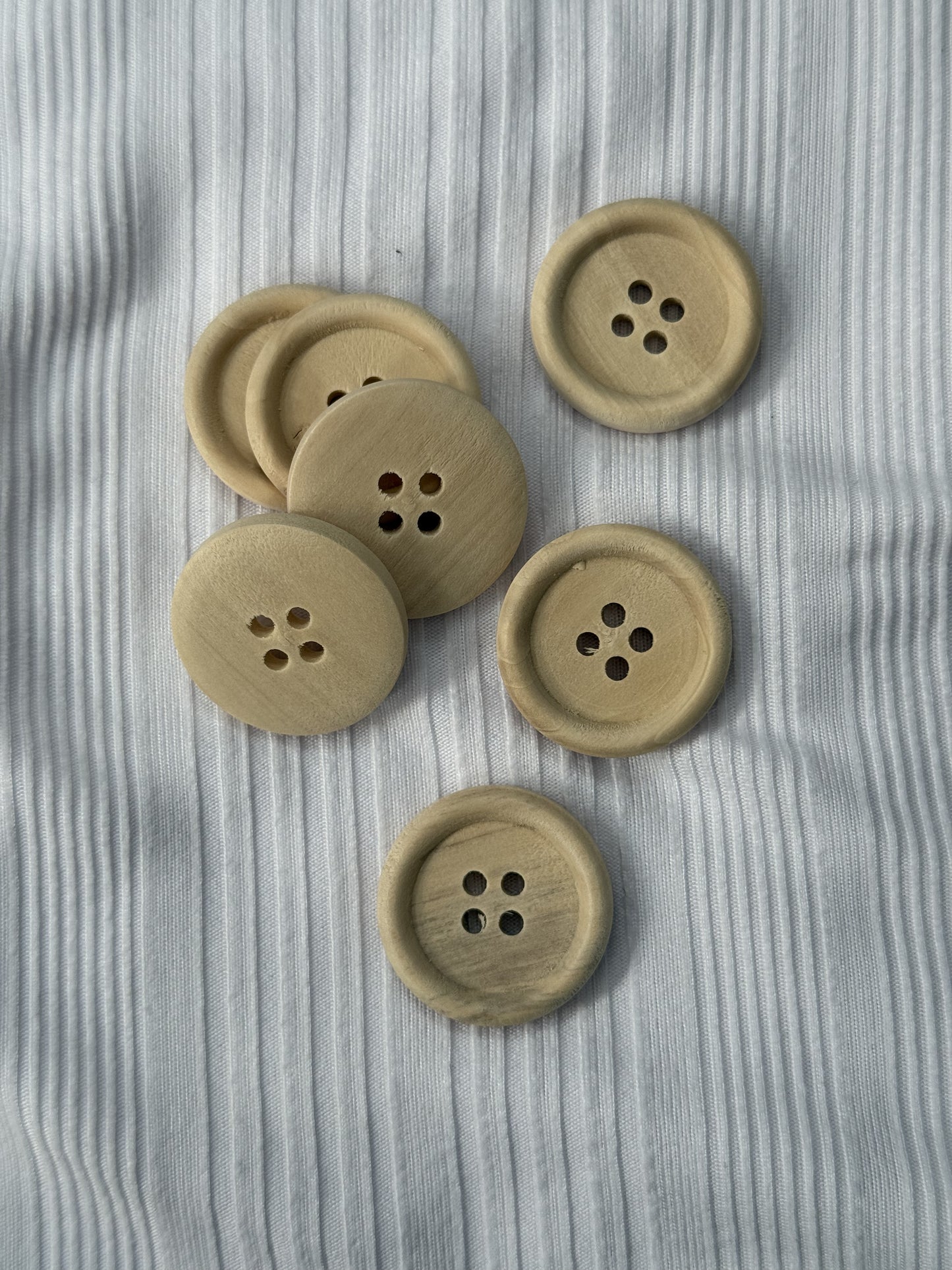 Natural Wood Buttons .25mm