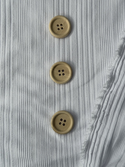 Natural Wood Buttons .25mm