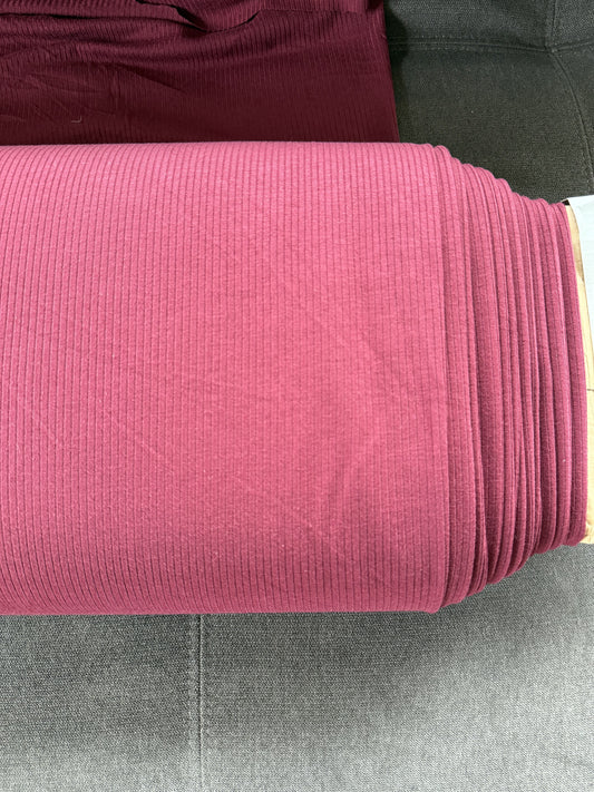 Burgundy Jersey Rib Knit