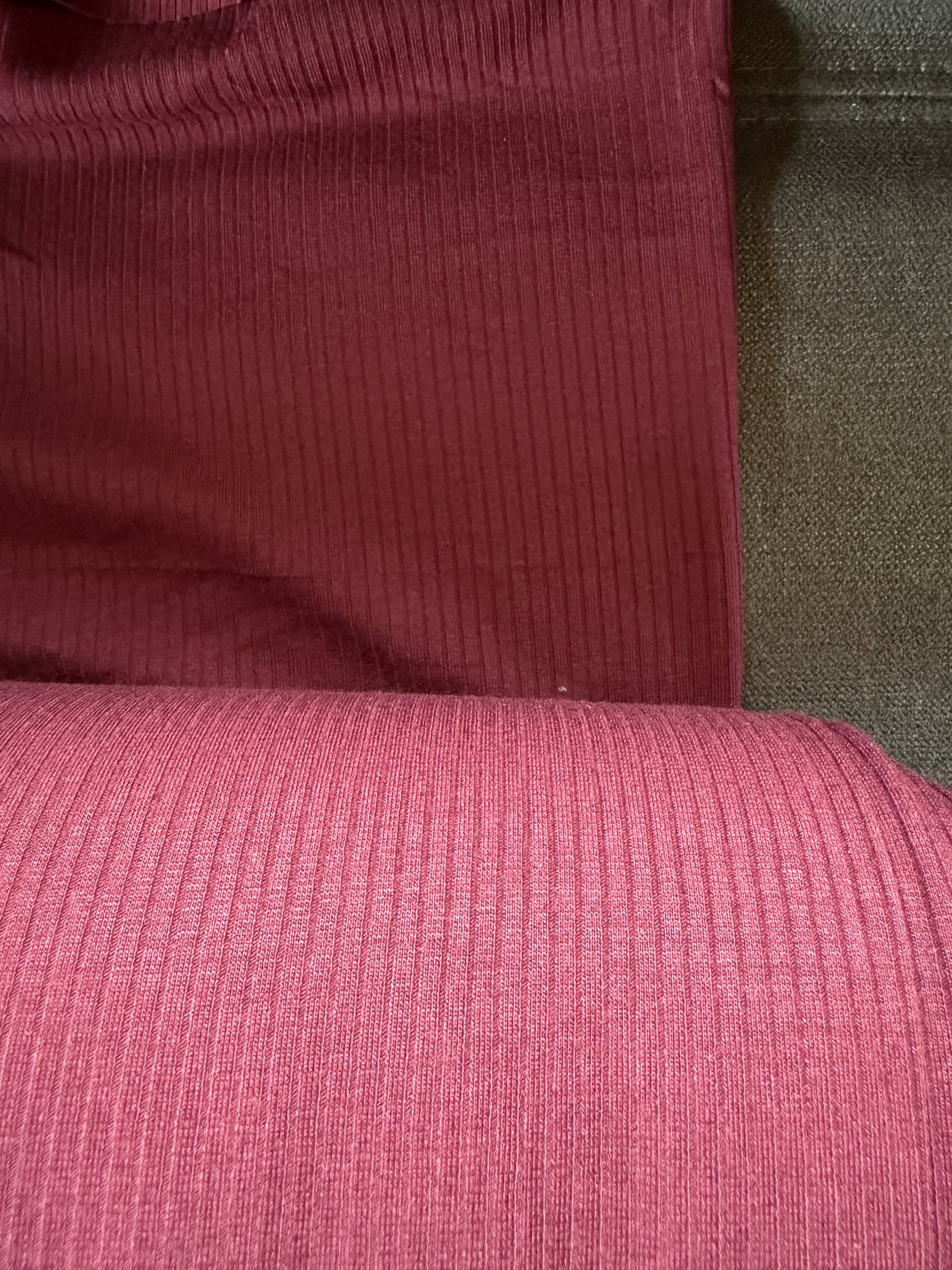 Burgundy Jersey Rib Knit